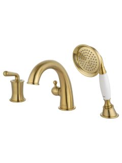 Смеситель на борт ванны Wonzon & Woghand Steam WW-88659008-BG брашированное золото