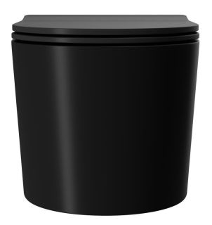 Подвесной унитаз Point Веста PN41701BM безободковый чёрный матовый