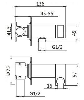 Гигиенический душ со смесителем Shevanik S147 хром