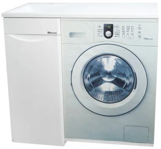 Тумба под раковину для стиральной машины Bellezza Олиссия 100см левая белый 00000011195