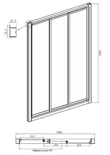 Душевой уголок Ambassador Forsa 17021102NX-70NX 110x70см хром/прозрачное