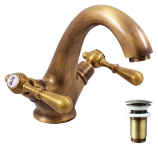 Смеситель для раковины Rav Slezak Morava retro MK429.5SM Бронза