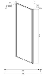 Душевой уголок Ambassador Forsa 17021117AX-90AX 110x90см хром/прозрачное