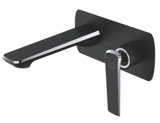 Встраиваемый смеситель для раковины Rose R1341H чёрный матовый