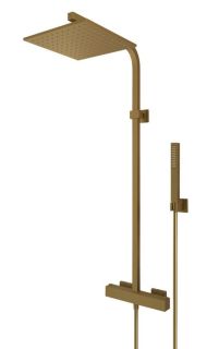 Душевая стойка Paini Dax-R 84PJ689TH с термостатом матовое золото