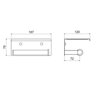 Бумагодержатель Timo Luiro 18543/00 с полкой хром