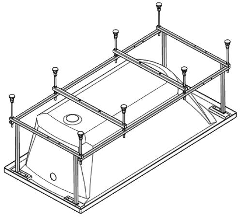 Монтажный комплект к акриловой ванне Santek Монако 150х70, Тенерифе 150x70 1WH112424