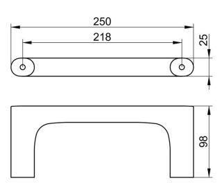 Держатель для полотенца Keuco Edition 11521130000 хром черный шлифованный