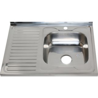 Мойка 8060 R Melana 0,8/180 правая хром с сифоном (007/2 R *10)