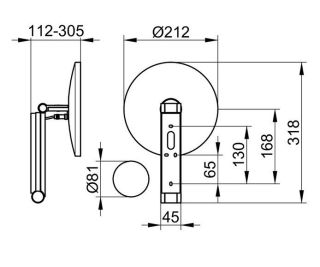 Косметическое зеркало Keuco  iLook move 17612219002 хром