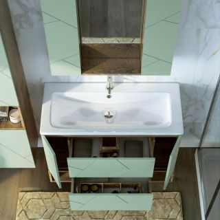 Тумба под раковину Бриклаер Кристалл 4627125417139 100 см фисташковый