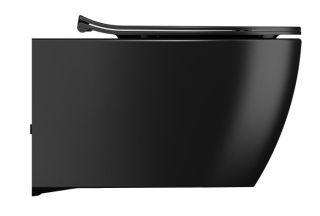 Подвесной унитаз Isvea Sentimenti Neo 10AR02010SV-2N безободковый крышка микролифт чёрный матовый
