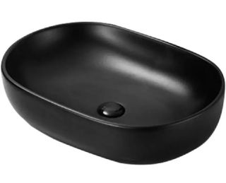 Раковина накладная SantiLine SL-1017MB 60см чёрный матовый