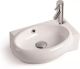 Раковина накладная SantiLine SL-2022L 42см левая белый