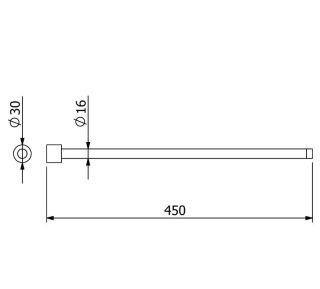 Полотенцедержатель Kludi Vela R 5897739S 45 см чёрный матовый