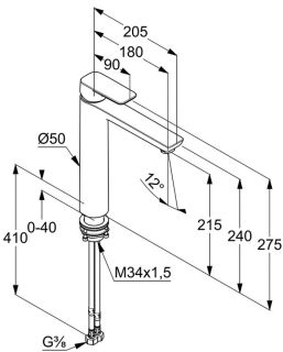 Смеситель для раковины-чаши Kludi Pure&Style хром 402960575