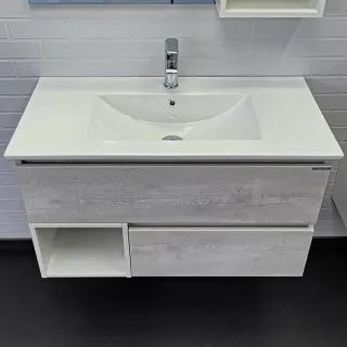 Тумба с раковиной Comforty Турин 00-00014644 90 см дуб белый