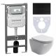 Комплект с инсталляцией Ceramica Nova CN4002_1002B_1000 унитаз Metropol CN4002 крышка-сиденье с микролифтом и инсталляция Envision CN1002B с чёрной матовой кнопкой смыва Flat