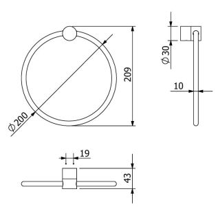 Полотенцедержатель Kludi Vela R 58978N0 брашированное золото
