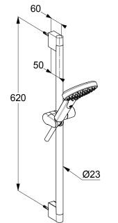 Душевой гарнитур Kludi Dive Х 6961005-00 хром