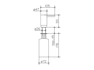 Дозатор для жидкого мыла Keuco Elegance 11649010100 хром