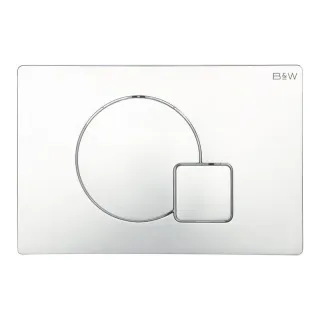 Клавиша смыва Black&White Universe 09523 серебристый хром