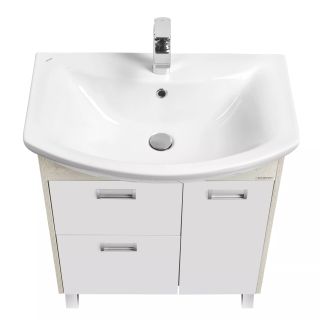 Тумба под раковину Акватон Бекка 70см белый/дуб сомерсет 1A208701BAC20