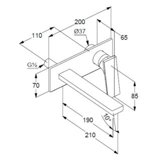 Смеситель для раковины Kludi Decus 54244N075 брашированное золото