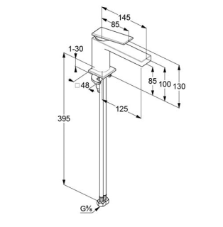 Смеситель для раковины Kludi Decus 542900575 хром
