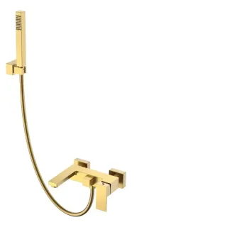 Смеситель для ванны Boheme Qubic 473-MG золото матовое