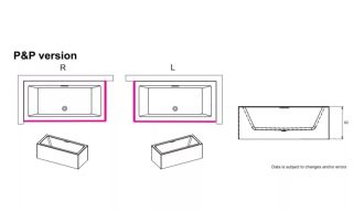Акриловая ванна Riho Rethink Cubic Fall Plug and Play B107023005 L заполнение через перелив 180х90см белый