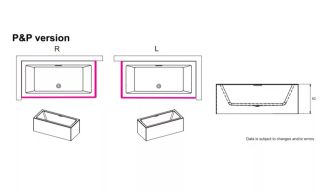 Акриловая ванна Riho Rethink Cubic Plug and Play B109012005 L 190х90см белый