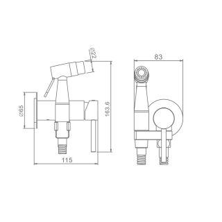 Гигиенический душ со смесителем Raglo R20.54 хром