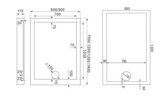 Акриловый поддон для душа Good Door Олимпик 130x80