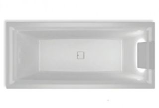 Акриловая ванна с подсветкой Riho Still Square LED B099003005 180х80см светодиоды и подголовник справа белый