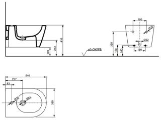 Биде подвесное TOTO RP B552E#XW белый