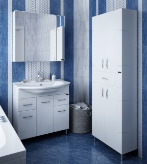 Зеркальный шкаф СанТа Стандарт 113017 90см белый