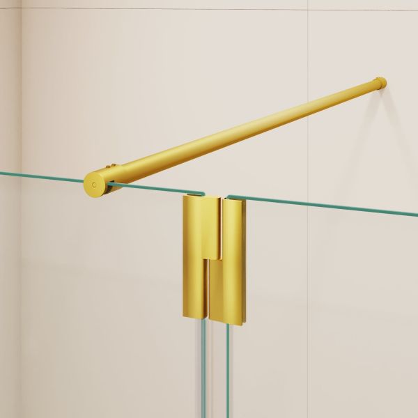 Душевая перегородка RGW WA-054Gb (WA-010Gb + Z-072Gb) 351005433-16 130 см брашированное золото