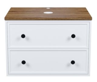 Тумба подвесная IDDIS Torr TOR70WMi95K со столешницей 70см орех макадамия/белый матовый