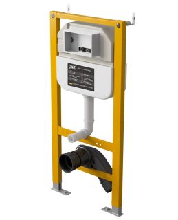 Комплект DQ Унитаз подвесной безободковый DT1026016, Инсталляция DI8050127, Клавиша смыва DB1499002, матовый хром (DS1021617)