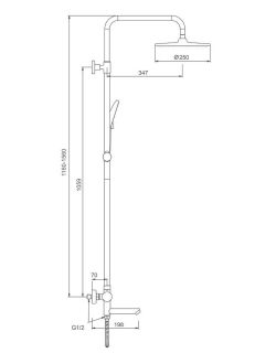 Душевая стойка Splenka S223.26 с термостатом хром