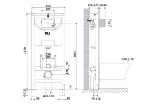 Комплект унитаза с инсталляцией Point Меркурий 879235pKA00+PN41831 с сиденьем Микролифт