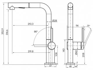 Смеситель для кухни Paulmark Neo Ne214419-SBG светлое брашированное золото