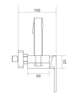 Гигиенический душ со смесителем Shevanik S6805H-1 чёрный