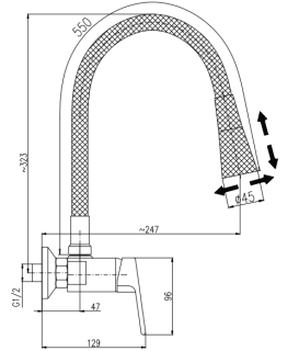 Смеситель для кухни Rav Slezak Colorado CO202.5/13 хром черный