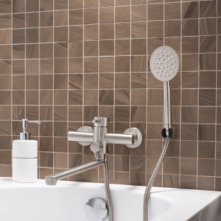 Смеситель для ванны с душем РМС SUS124-006EP нержавеющая сталь