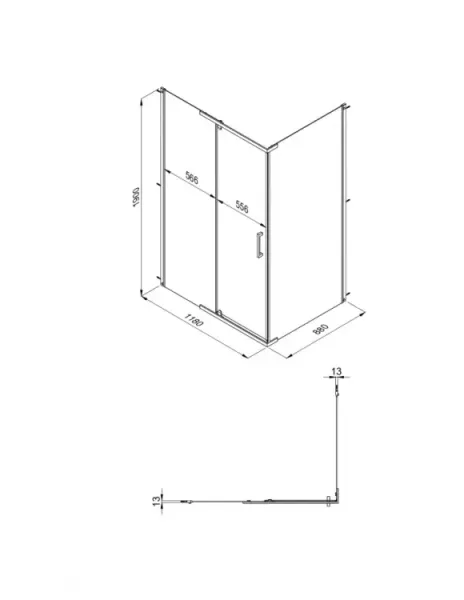 Душевой уголок Triton Терра-Голд Щ0000073934 120x90 см профиль золото стекло прозрачное