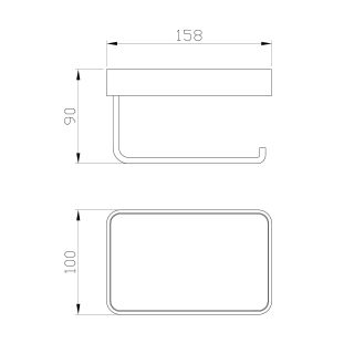 Держатель для туалетной бумаги с полкой Wonzon & Woghand Roma WW-7236 бронза
