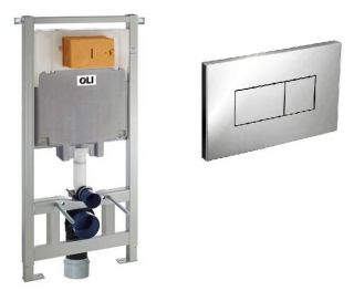 Инсталляция OLI 80 (0500/1150/0120), пнев. + Панель слива KARISMA, хром глянец, OLI