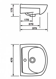 Мебельная раковина Оскольская керамика Дора 604701 47см белый